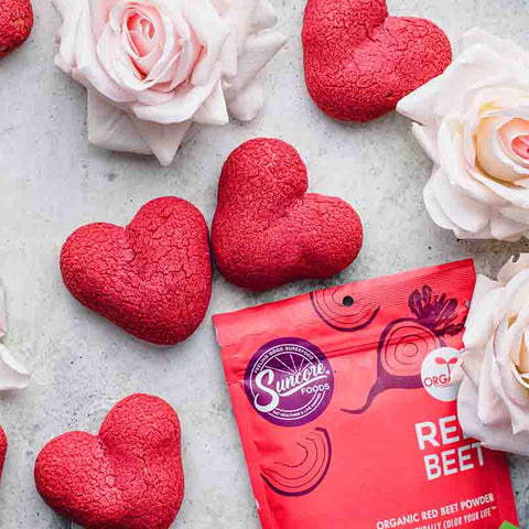 Red Beet Heart Shaped Craquelin Choux Pastry