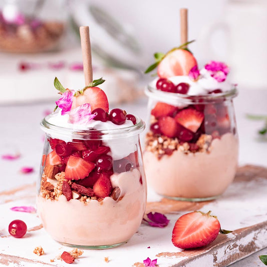 Suncore Foods Red Beet Pink Pitaya Pudding Parfait Jars