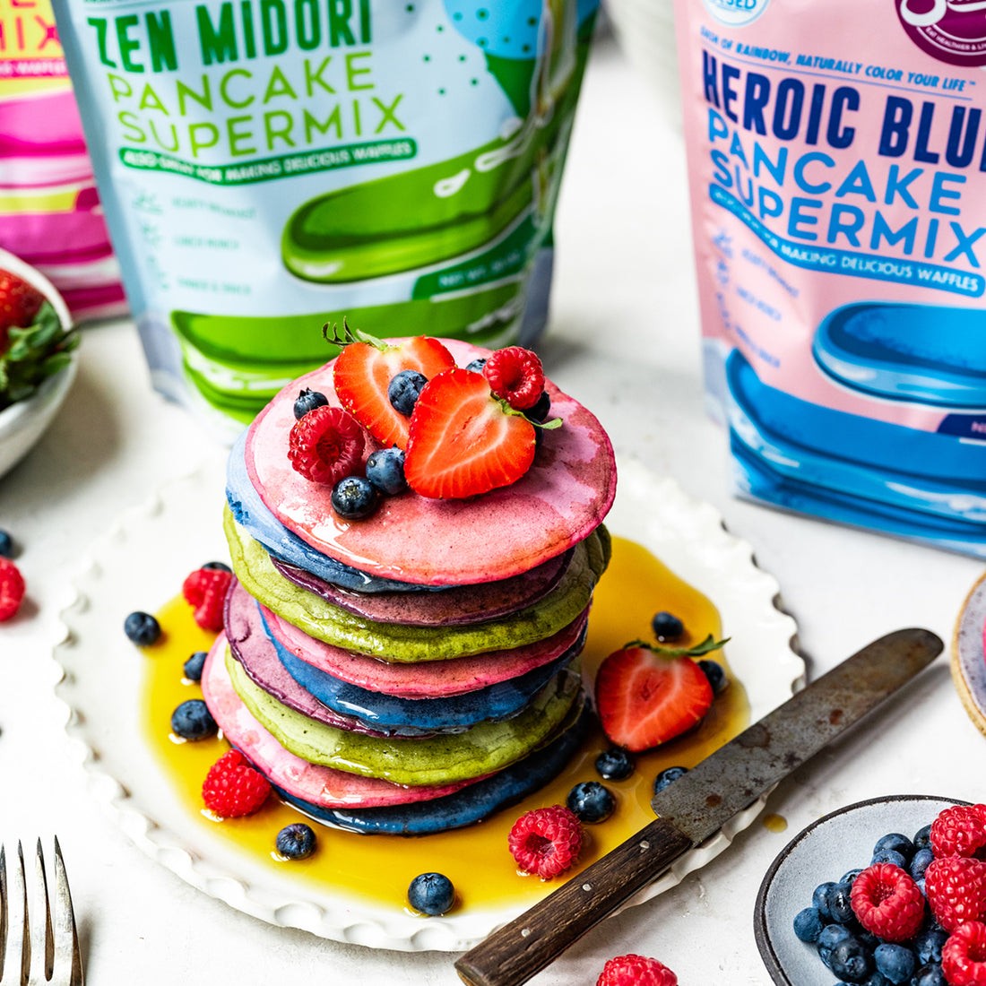 Suncore Foods Rainbow Pancakes Tower