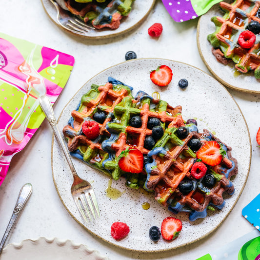 Suncore Foods Rainbow Tie-Dye Waffles