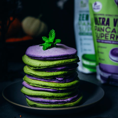 Ultra Violet & Zen Midori Matcha Spooklicious Pancakes