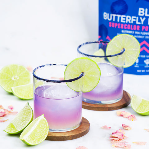 Sunset Tequila Blue Butterfly Drink
