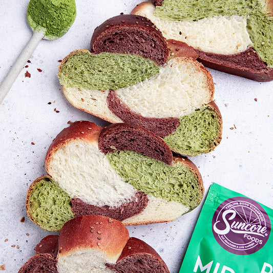 Suncore Foods Matcha and Cocoa Challah