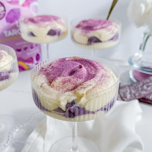 Suncore Foods Taro-Misu with Homemade Taro & Purple Sweet Potato Lady Fingers