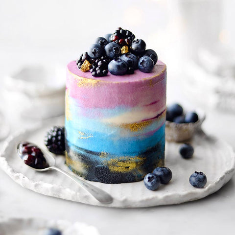 Unicorn Colorful Vanilla Blueberry Cake
