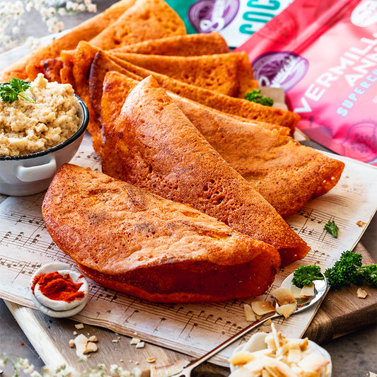 Suncore Foods Vermillion Annatto Dosa with Coconut Chutney