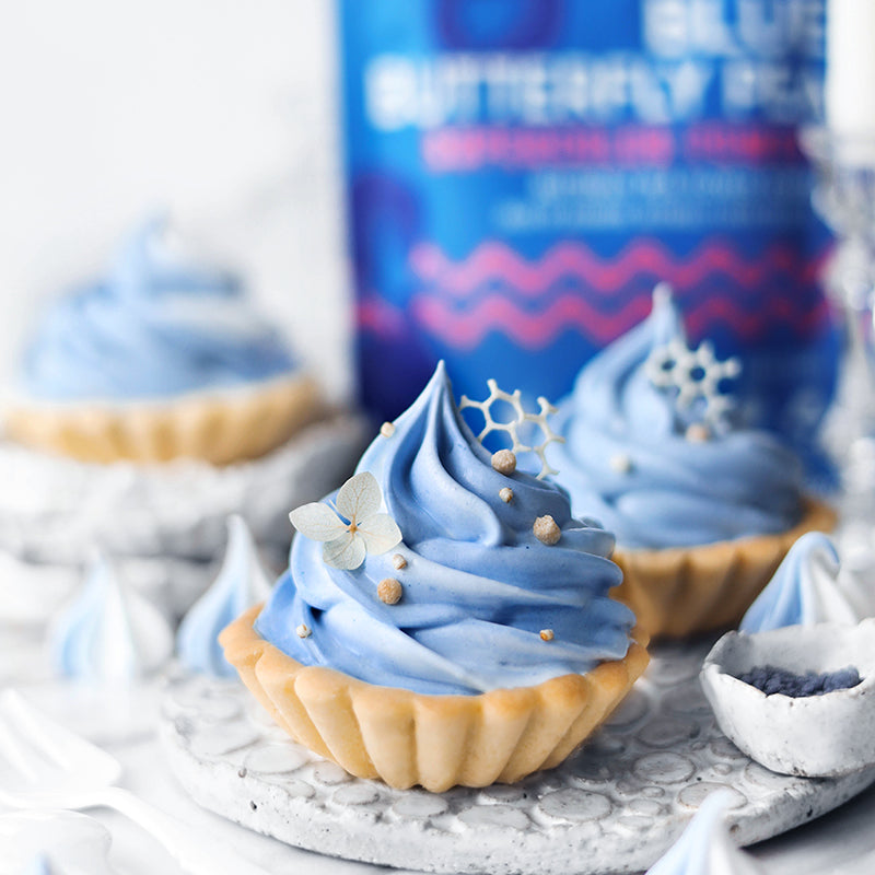 Suncore Foods White Chocolate Blue Butterfly Meringue Tart