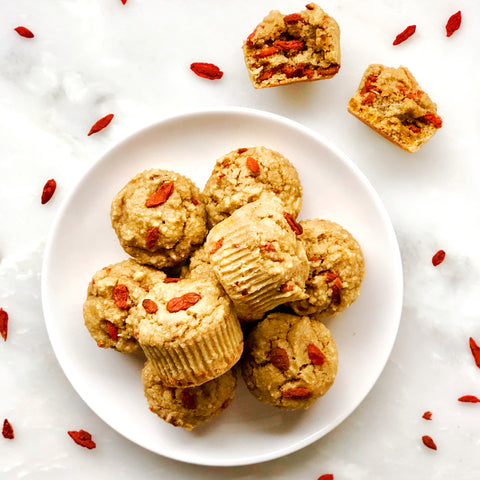 Quinoa Flake Goji Berry Muffins