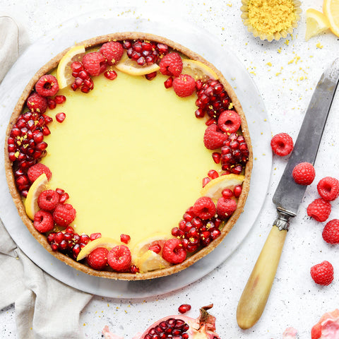 No Bake Lemon Curd Hemp Tart