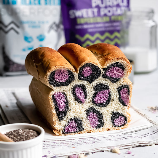 Suncore Foods Purple Sweet Potato Chia Leopard Bread