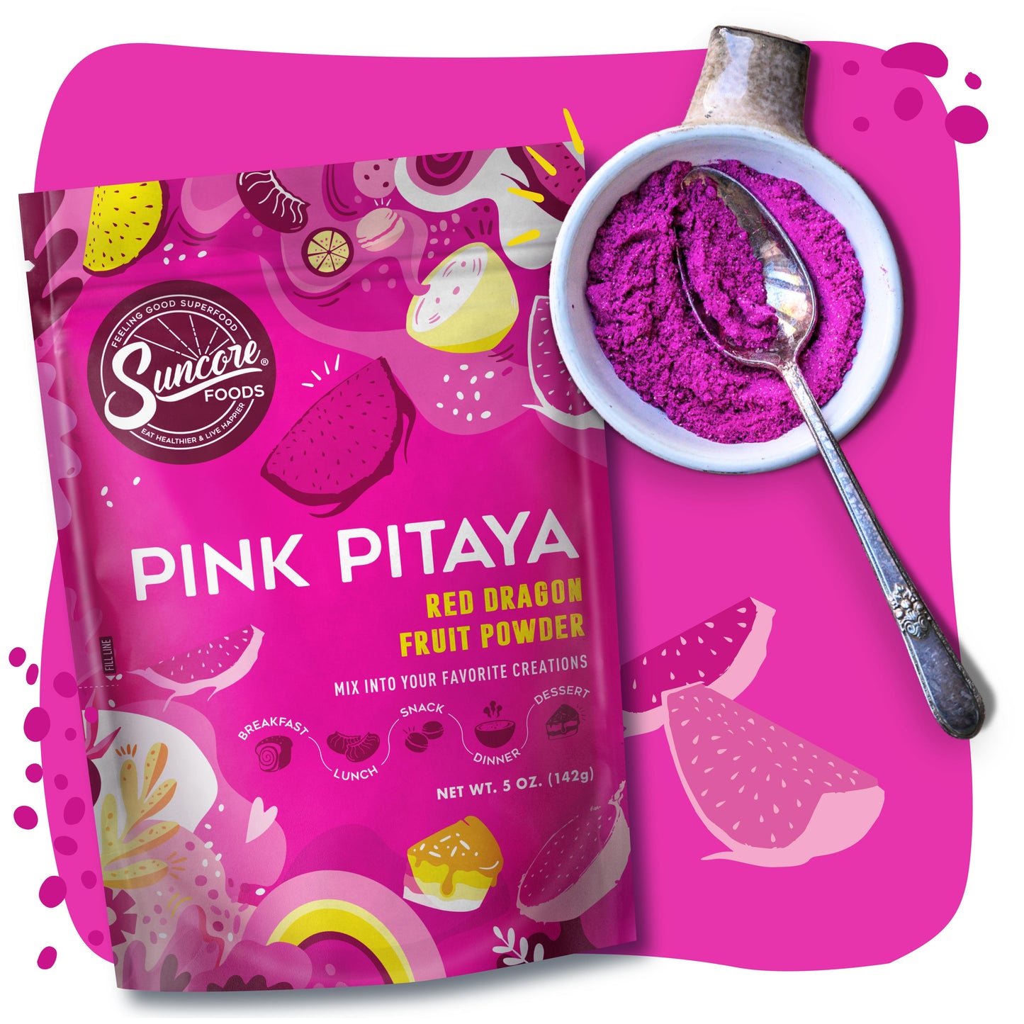 Pink Pitaya Powder - Quality Powders & Flakes from Suncore Foods - Just $19.99! Shop now at Suncore Foods Inc.