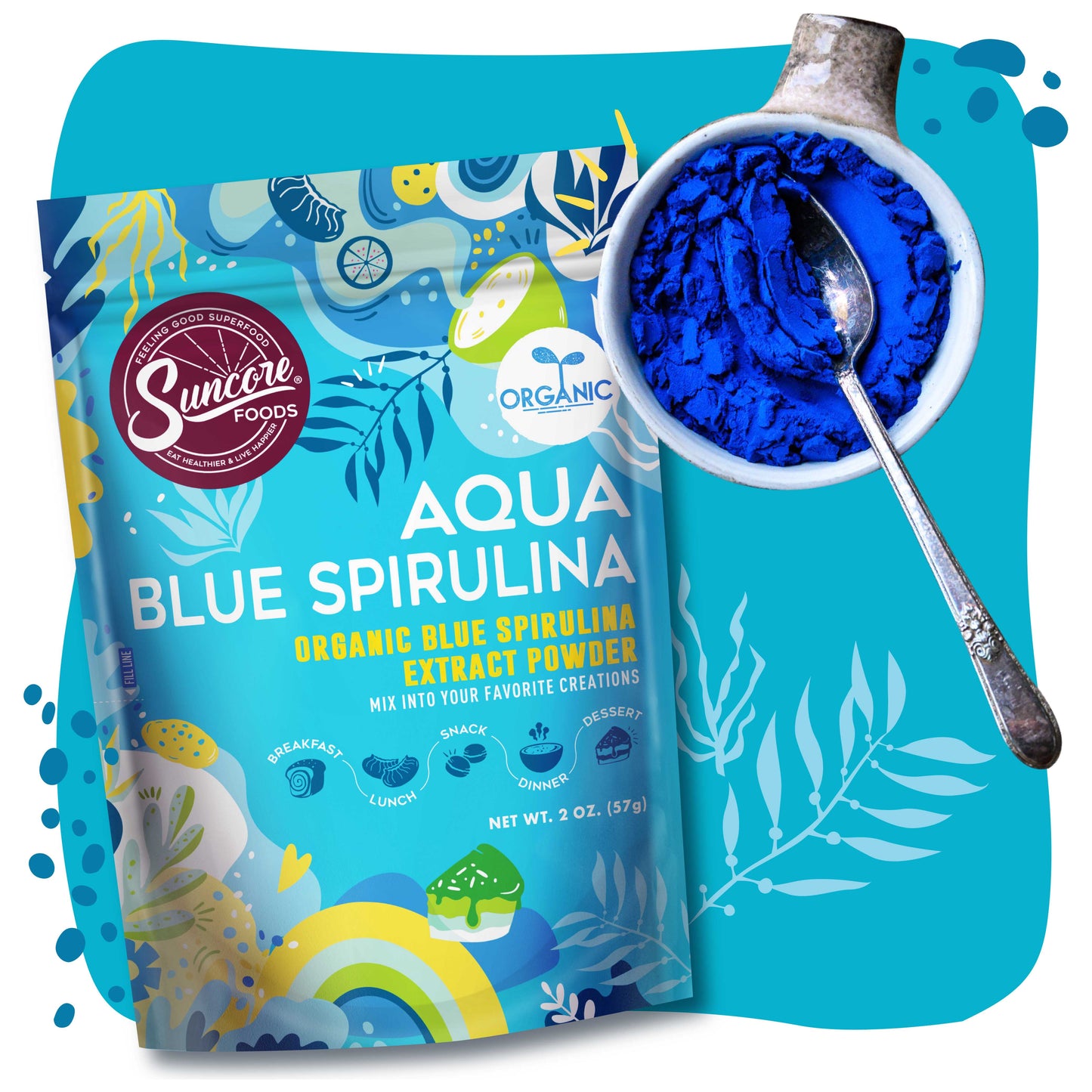 Aqua Blue Spirulina Powder - Quality Powders & Flakes from Suncore Foods - Just $43.99! Shop now at Suncore Foods Inc.