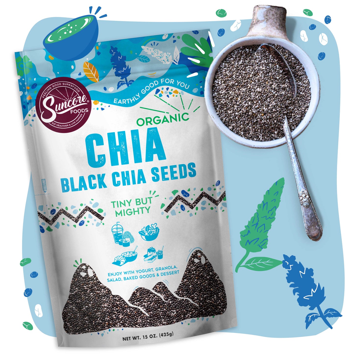 Black Chia Seeds - Quality Pantry Staples from Suncore Foods - Just $11.59! Shop now at Suncore Foods Inc.